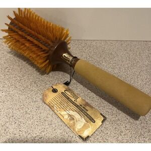 Mystique Monroe Vtg Ceramic Round Brush Boars Bristle Rubber Handle Shine NWT